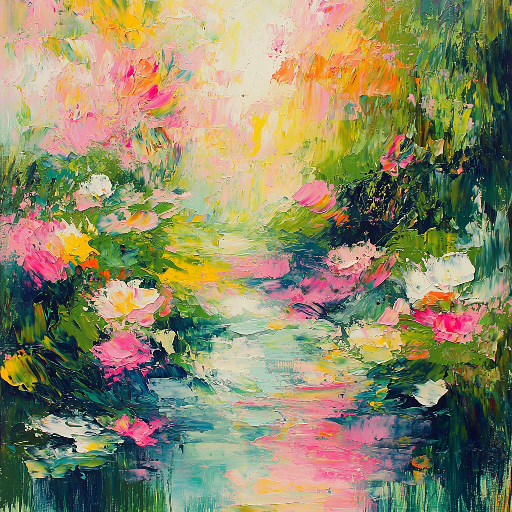 Monet Inspired Abstract Garden Symphony Paint By Numbers Kits