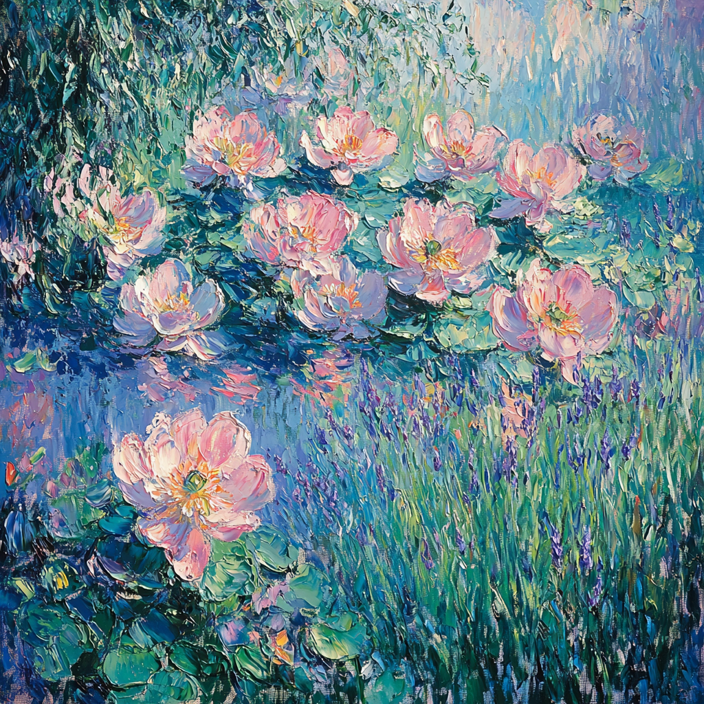 Claude Monet Inspired Serene Garden Blossoms Painting By Numbers Kit