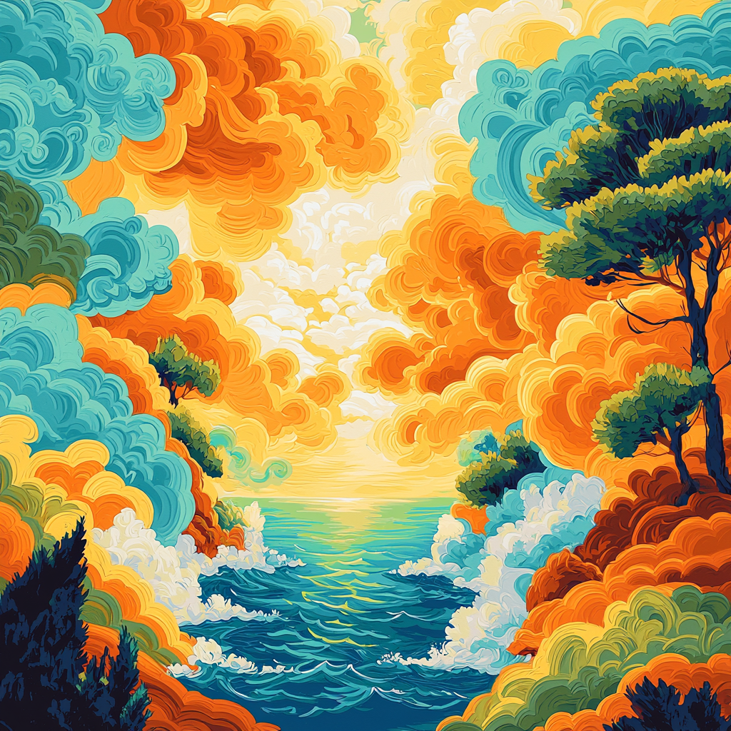 Michelangelo Inspired Whimsical Elements Number Painting