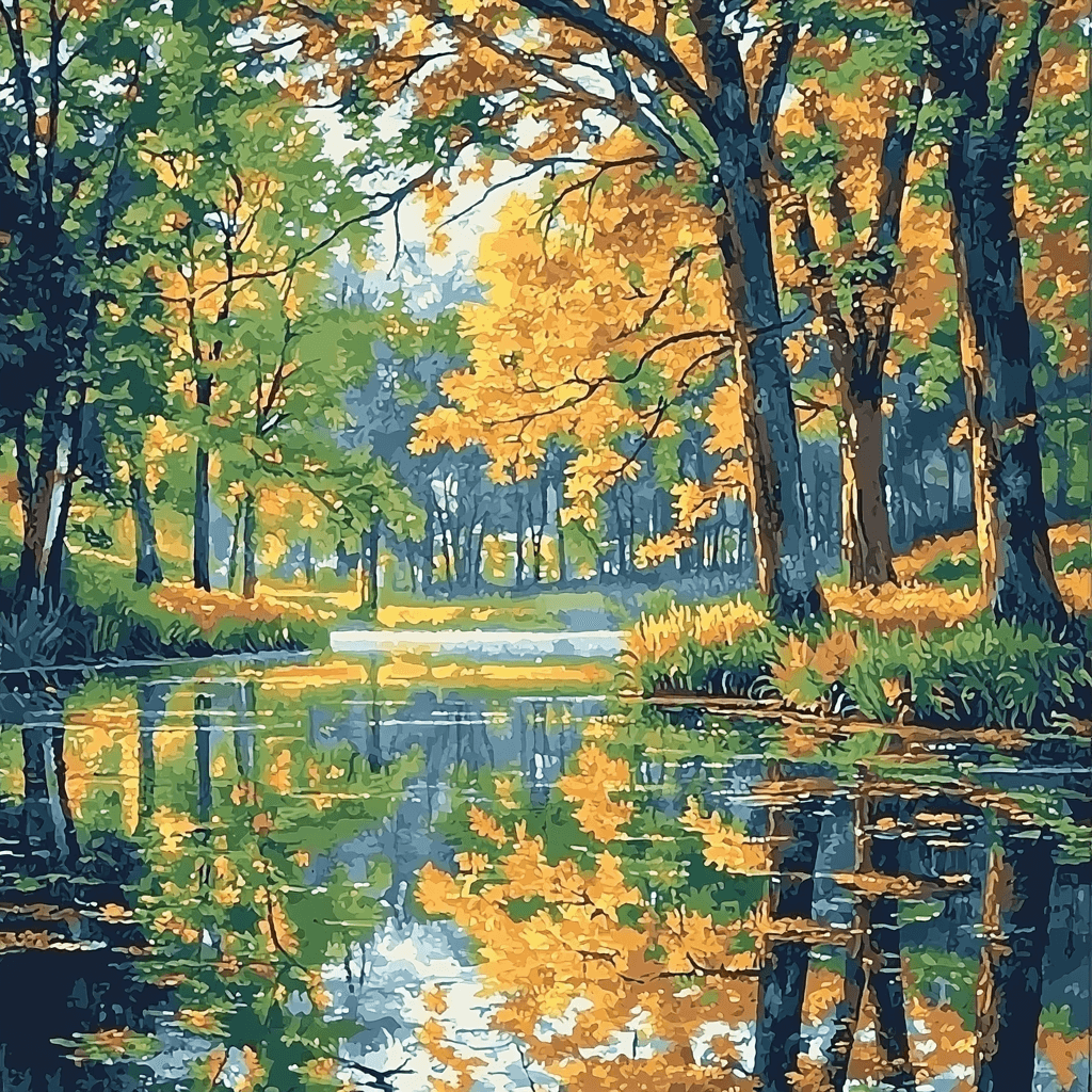 Claude Monet Inspired Reflections In Nature Painting By Numbers Kit