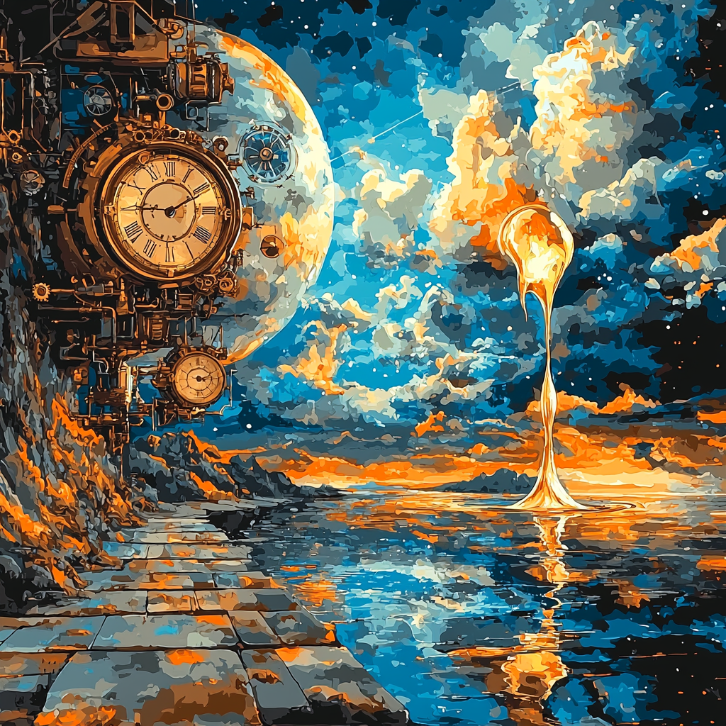Salvador Dalí Inspired Whimsical Steampunk Universe Paint By Numbers Kits