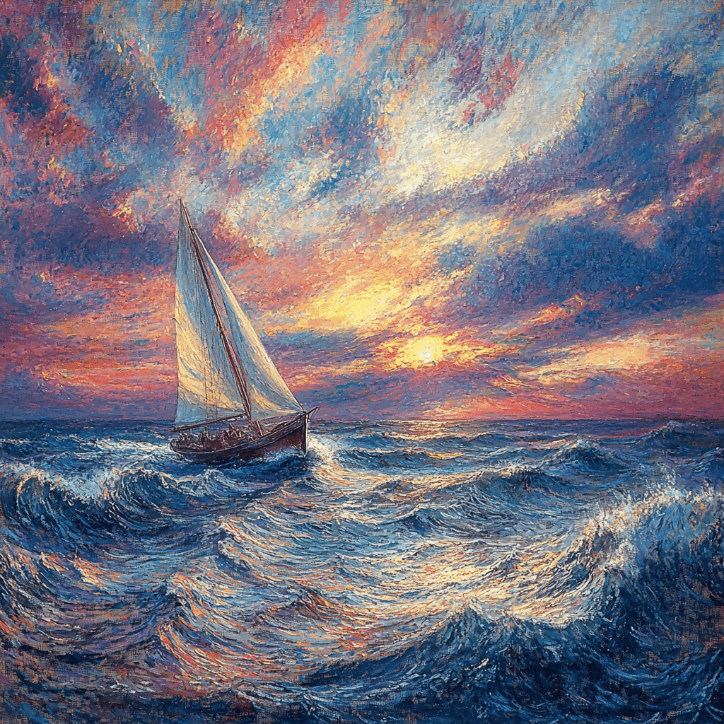 J.M.W. Turner Inspired Vintage Voyage Paint By Color