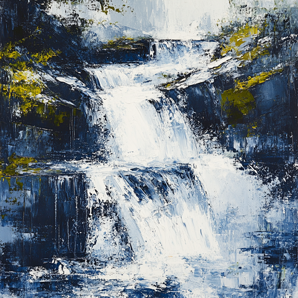 Jackson Pollock Inspired Mountain Torrent Paint by numbers art
