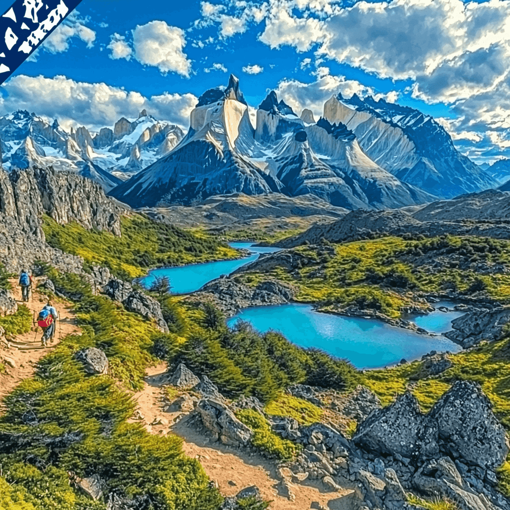 Hiking In Torres Del Paine National Park - Chile Paint By Number