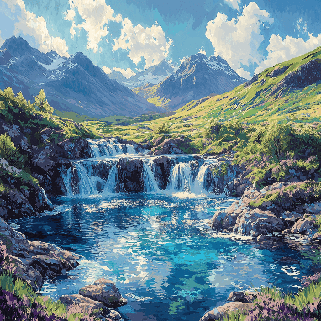 The Fairy Pools - Isle Of Skye Paint By Numbers Art