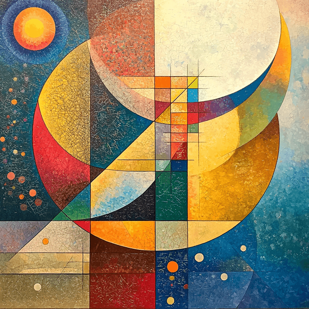Wassily Kandinsky Inspired Abstract Color Harmony Paint By Numbers Art