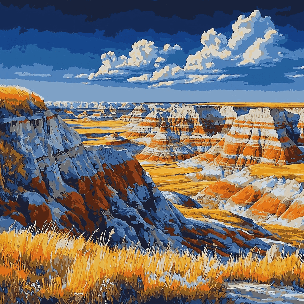 Badlands National Park - South Dakota, USA Number Painting