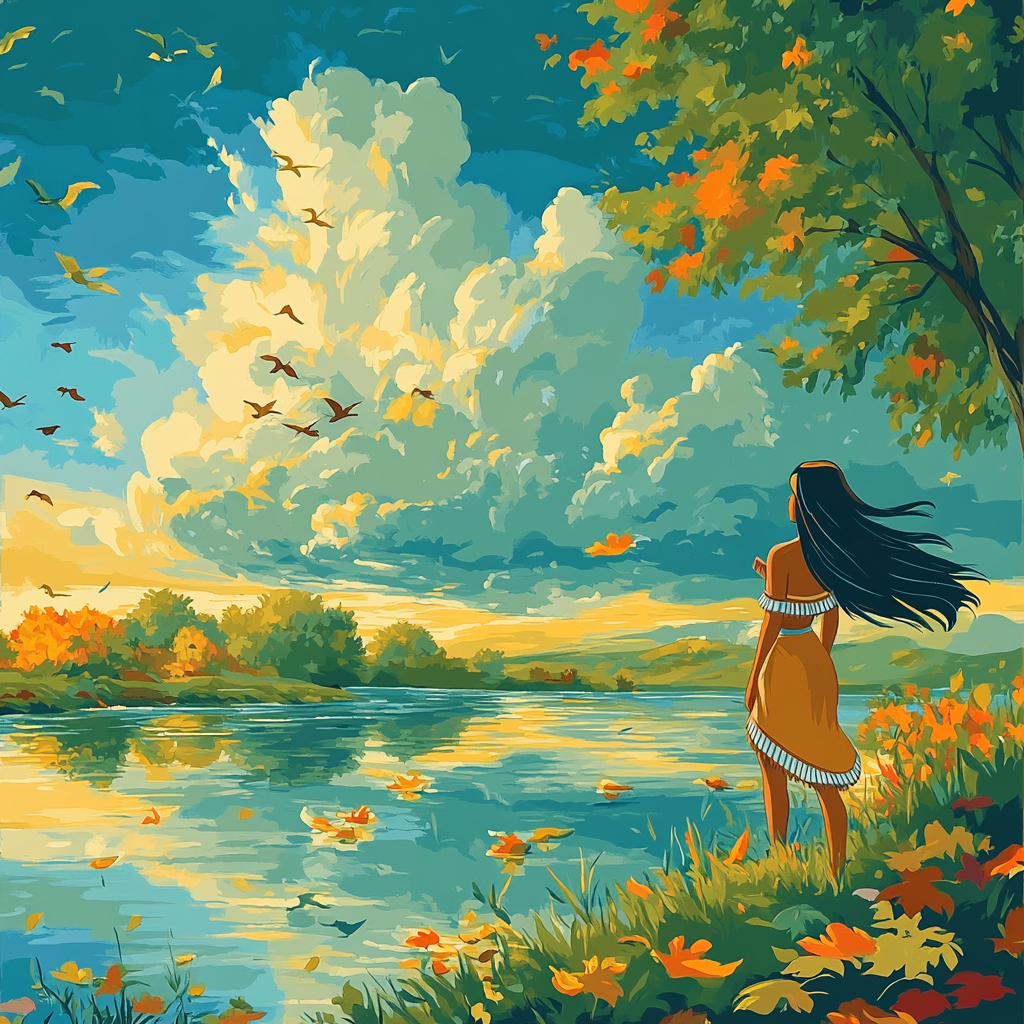 Pocahontas River Reflection Number painting