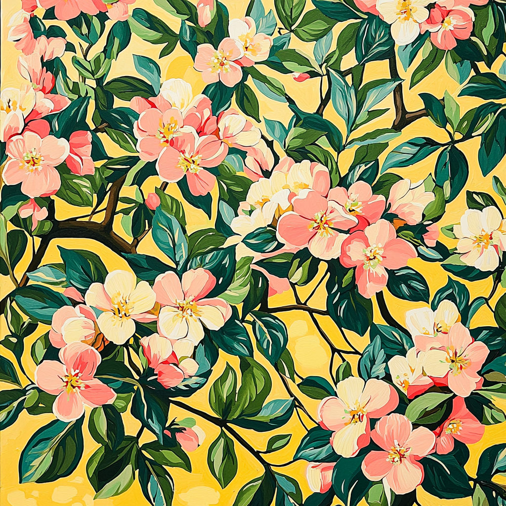 Nandalal Bose Inspired Blossoming Song Of Spring Paint By Numbers Kits