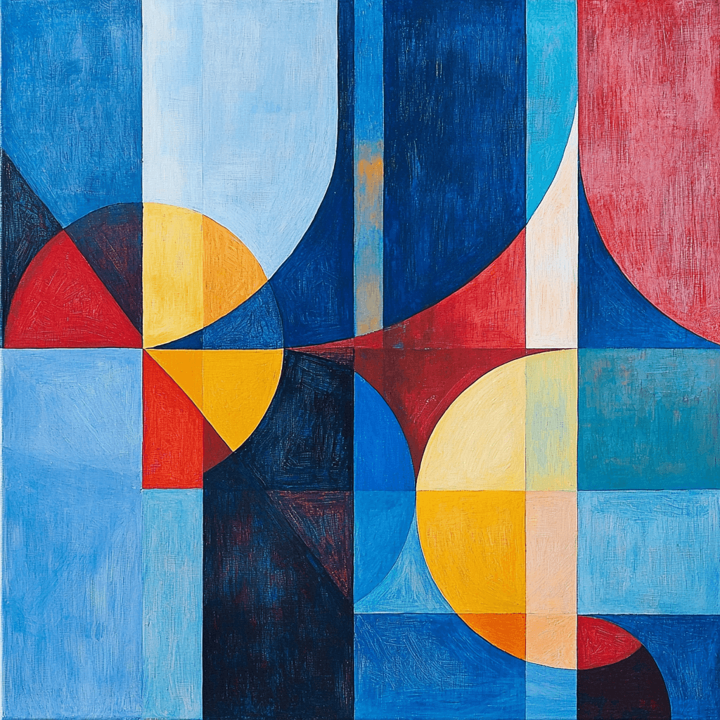 Sonia Delaunay Inspired Geometric Melody Of Life Numbered Painting Kits