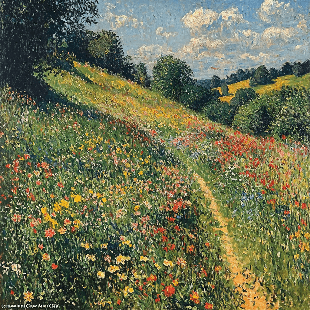 Claude Monet Inspired Lush Green Meadows Paint By Numbers