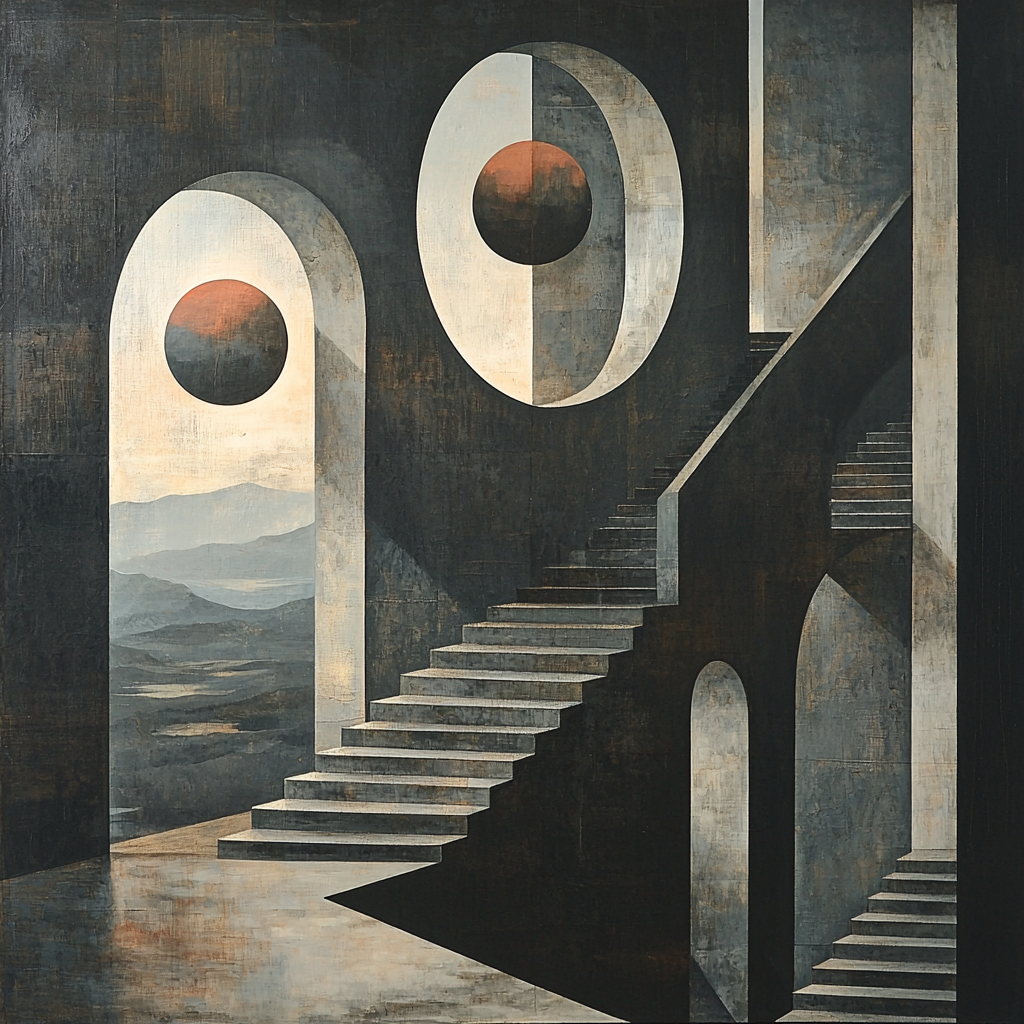 Max Ernst Inspired The Enigma Of Shadows Numbered Painting Kits