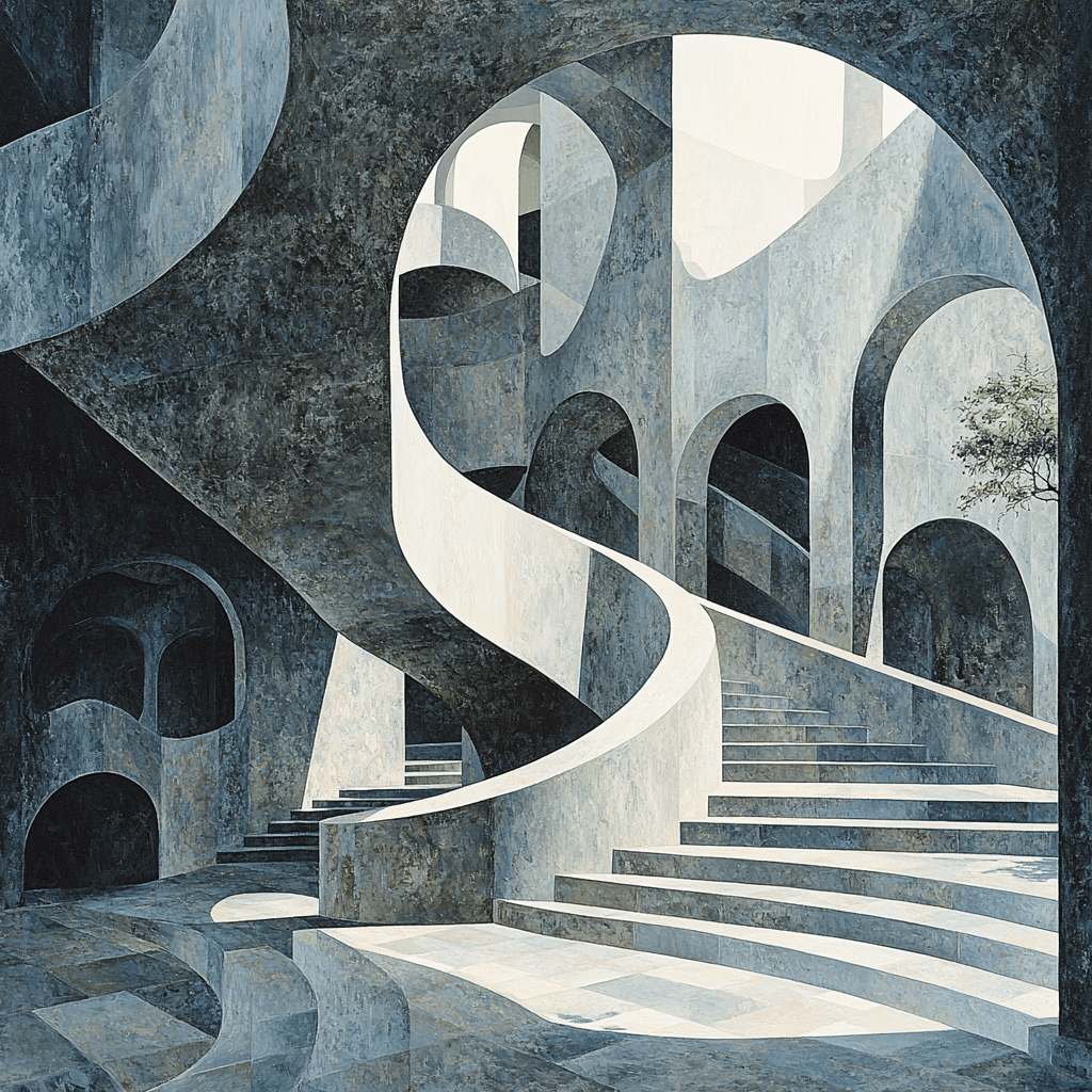 M.C. Escher Inspired Cascading Paradox Paint By Numbers Kits