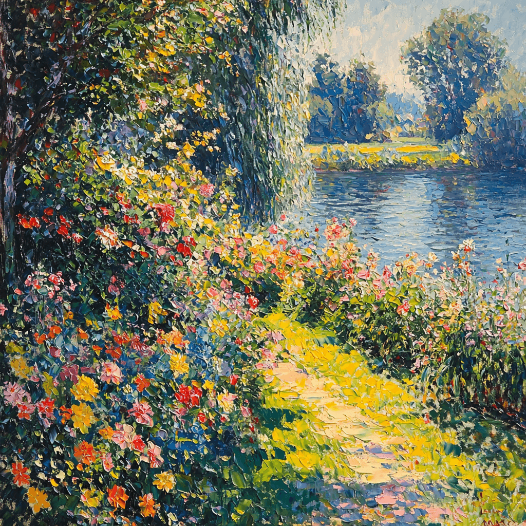 Monet Inspired Lush Oasis DIY Paint By Numbers