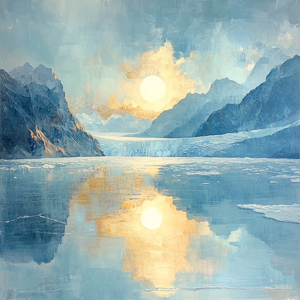 JMW Turner Inspired Glacier Light paint by number