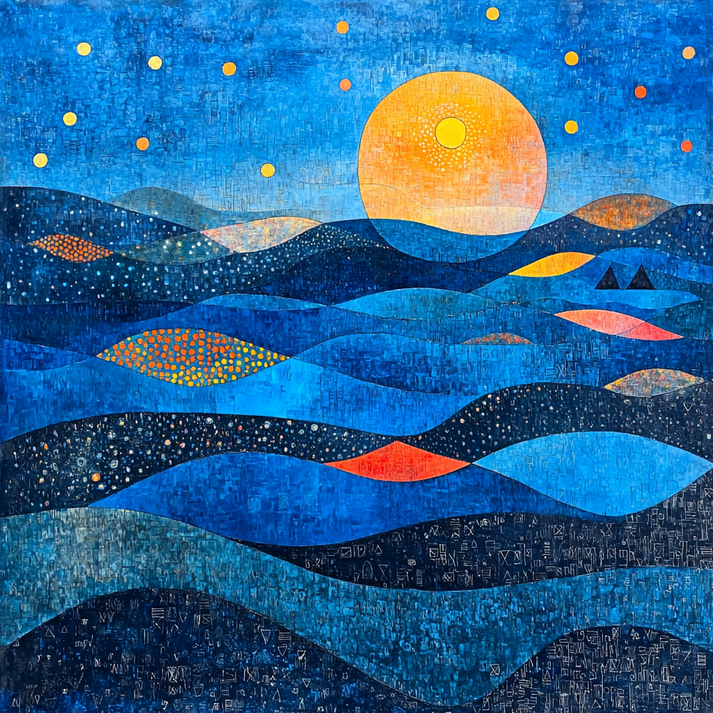 Paul Klee Inspired Twilight Patterns Painting By Numbers Kit