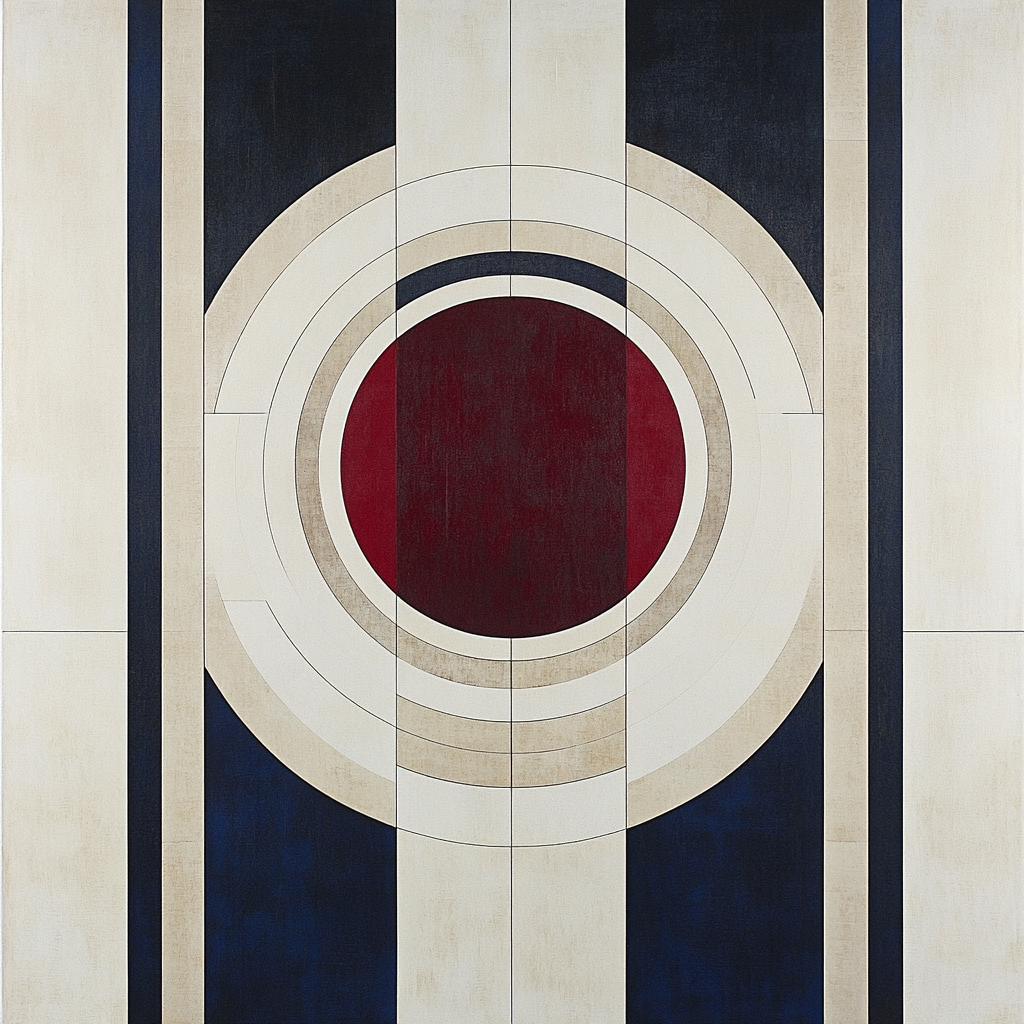 Kazimir Malevich Inspired Suprematist Orbital Balance paint by color