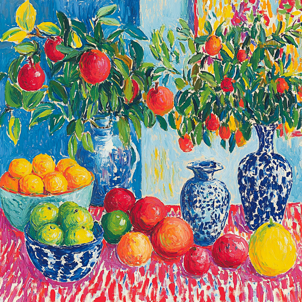 Henri Matisse Inspired Colorful Still Life DIY paint by numbers