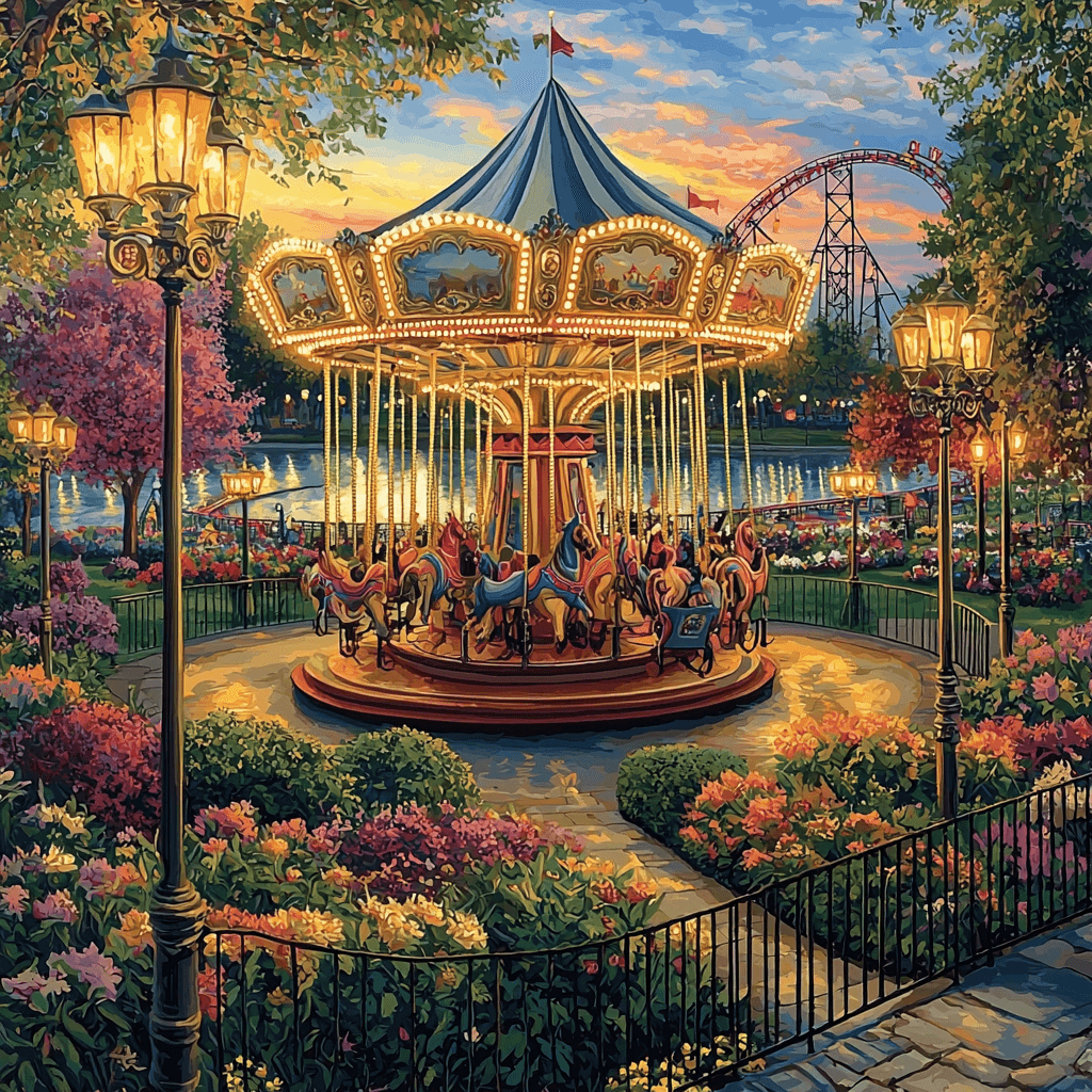 Tivoli Gardens - Copenhagen Numbered Painting Kits