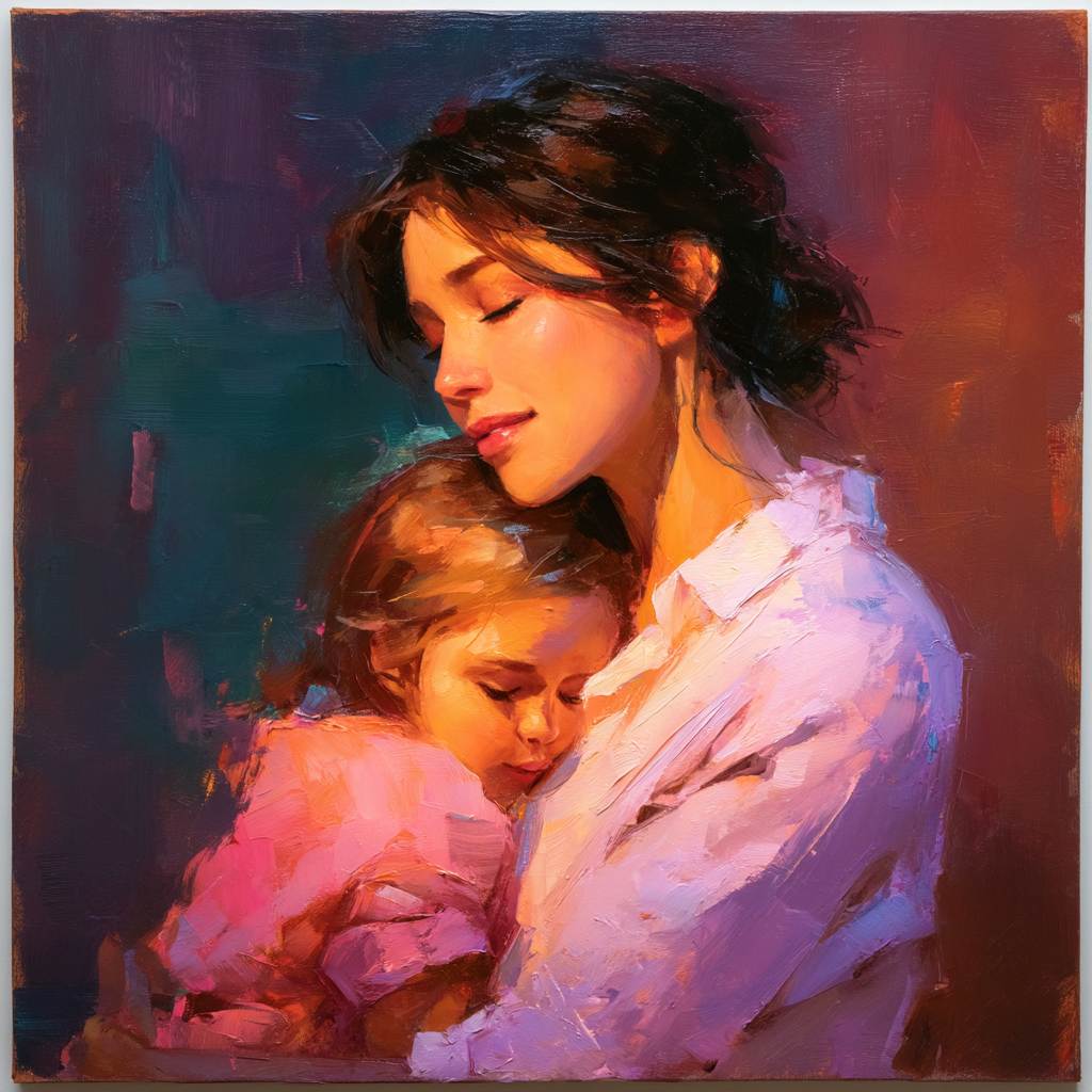 A Mother's Gentle Embrace DIY Paint By Numbers