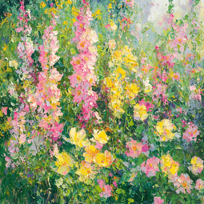 Monet Inspired Impressionist Garden Bloom Painting Number Kit