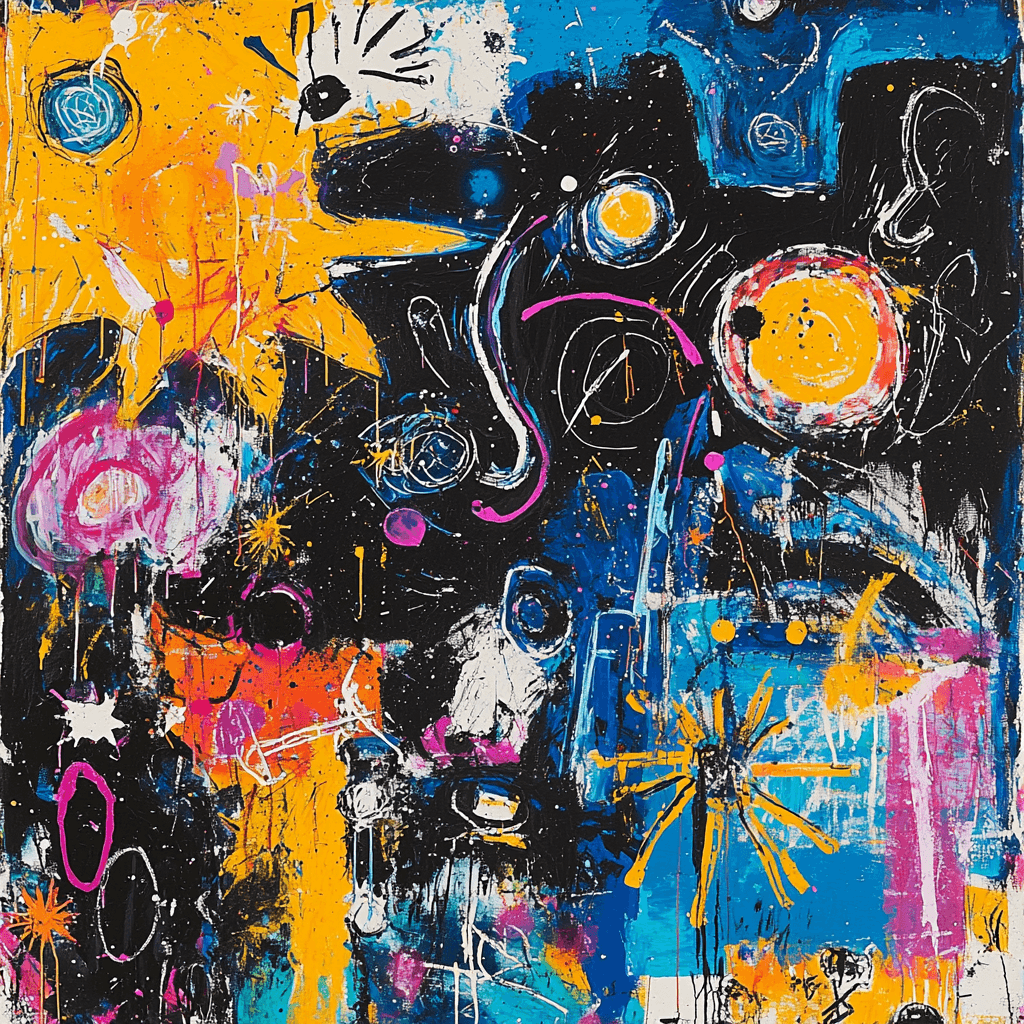 Jean-Michel Basquiat Inspired Cosmic Fragments Paint By Numbers Kits