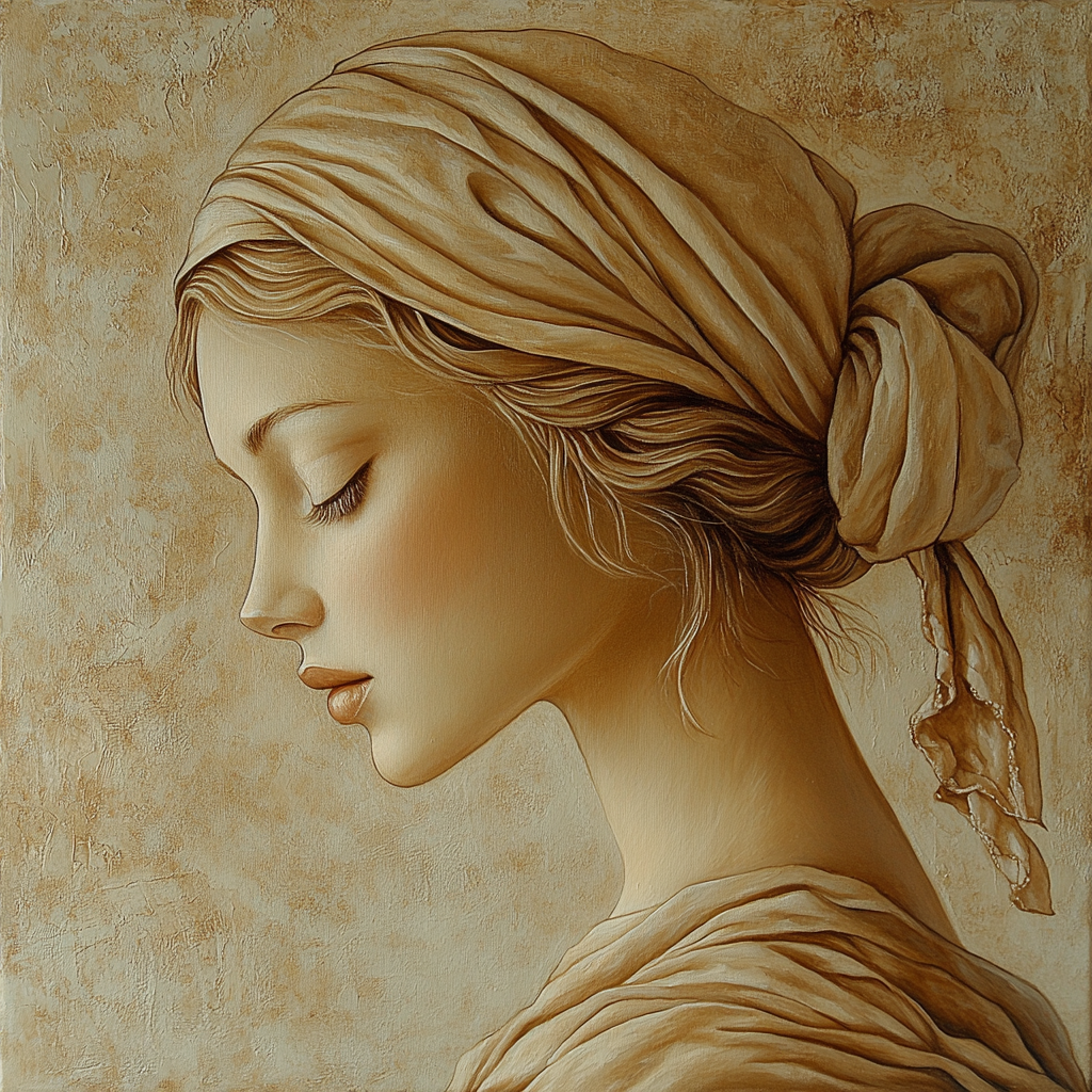 Leonardo Da Vinci Inspired Quiet Reflection Paint by numbers art