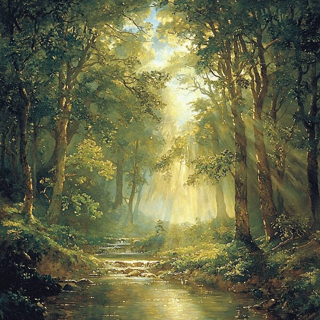 J.M.W. Turner Inspired Forest Light Symphony Painting Number Kit