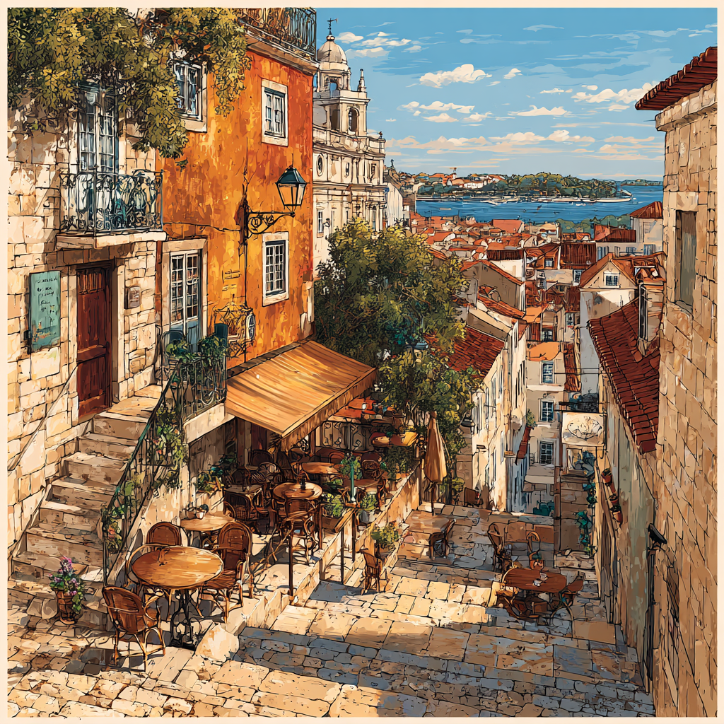 Zagreb Upper Town Stone Streets Croatia painting number kit
