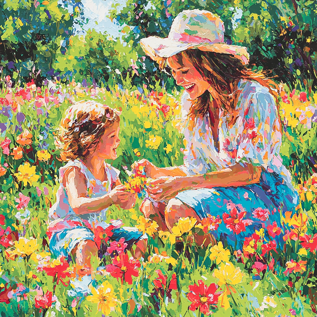 Family Garden Party Numbered Painting Kits