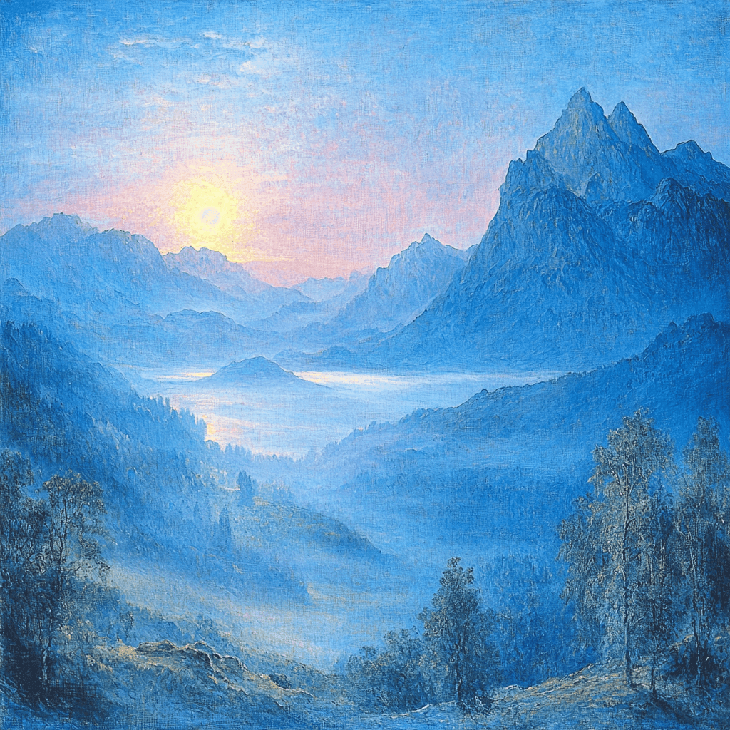 J.M.W. Turner Inspired Mountain Mist Symphony Paint By Color