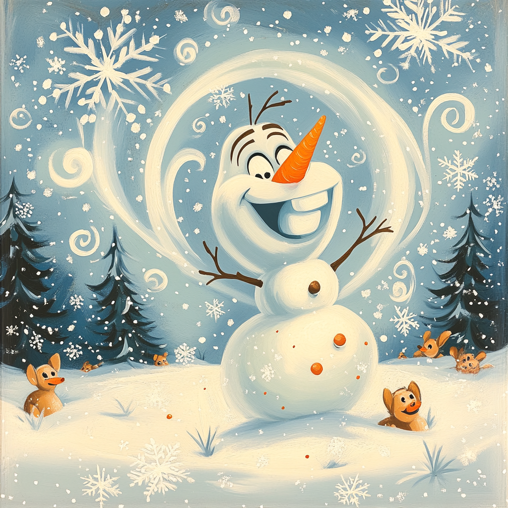 Olaf Snowy Surprise Number painting