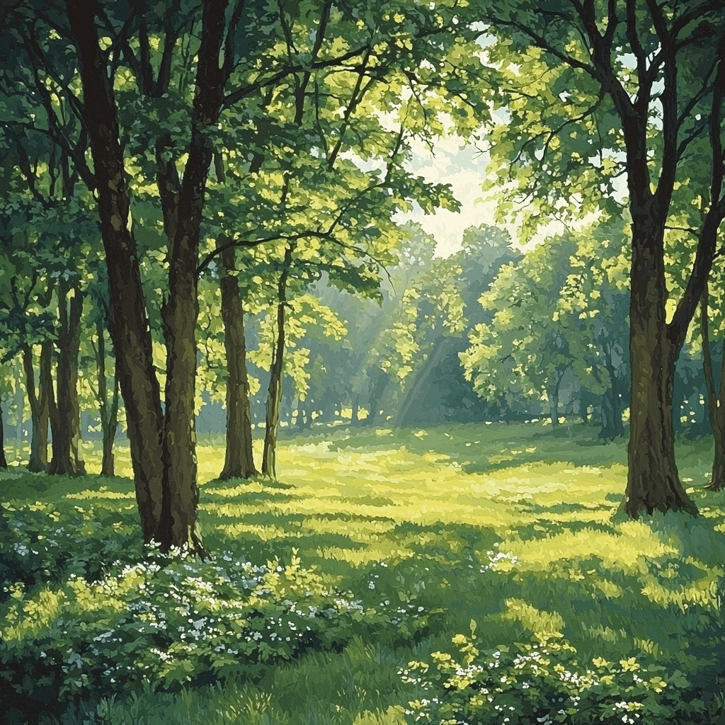 John Constable Inspired Serene Woodland Oasis Numbered Painting Kits