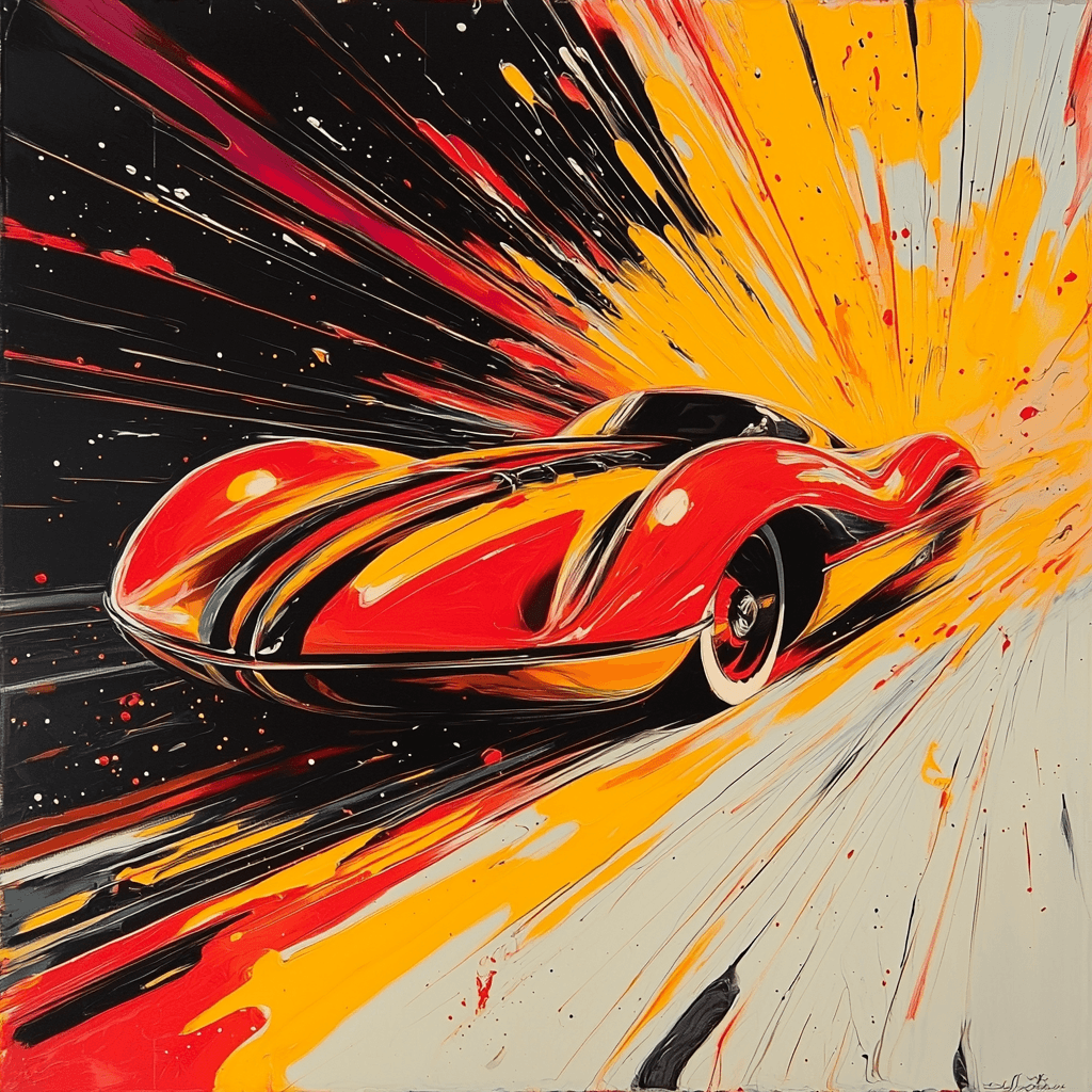 Giacomo Balla Inspired Modern Futurist Vehicle Paint By Numbers Kits