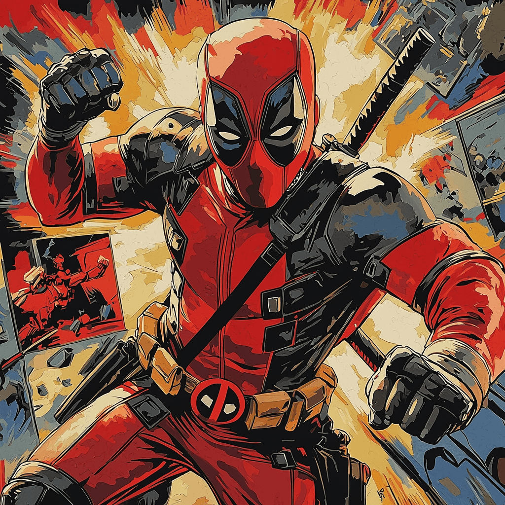 Ryan Reynolds: The Hilarious Heroism Of Deadpool Painting By Numbers Kit