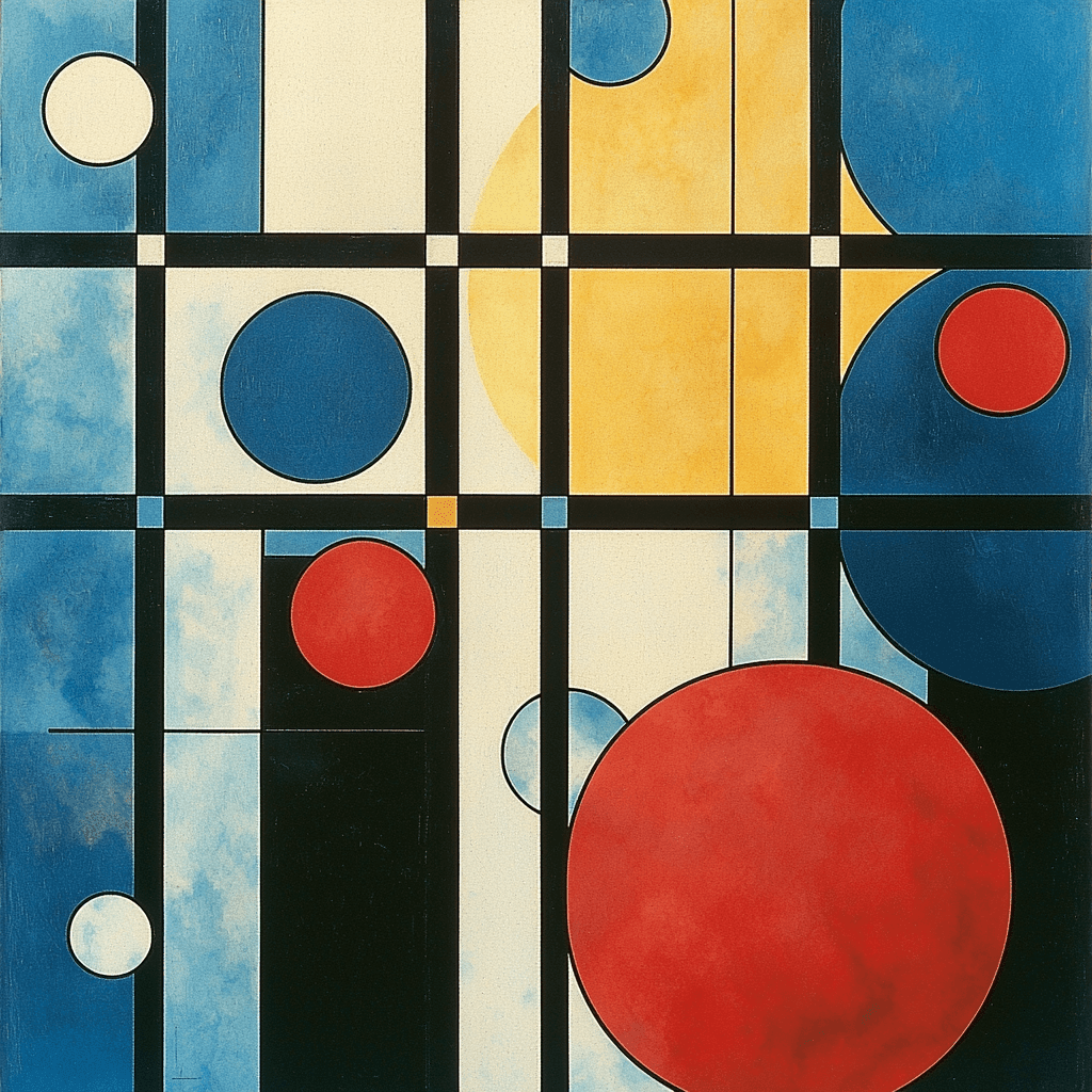 Piet Mondrian Inspired Cosmic Geometric Dance Paint By Color