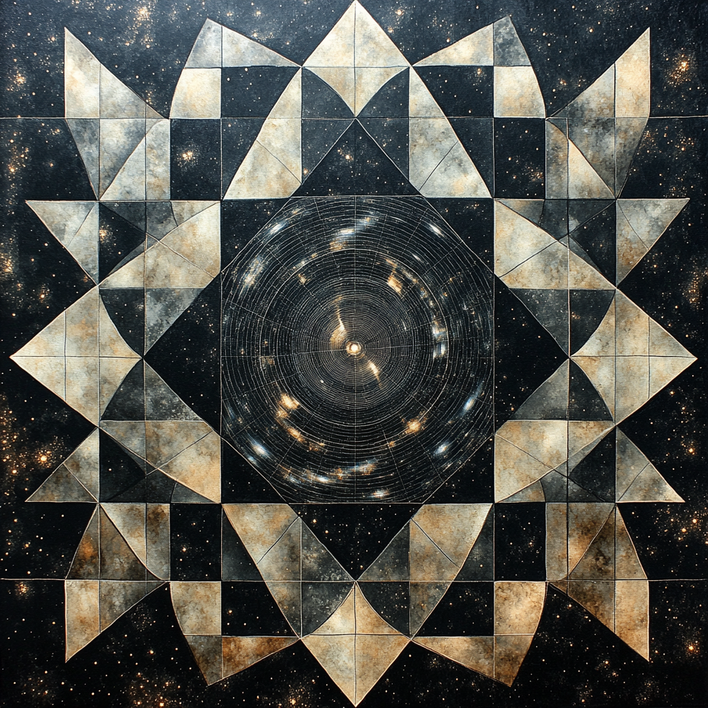 M.C. Escher Inspired Cosmic Tessellation painting number kit
