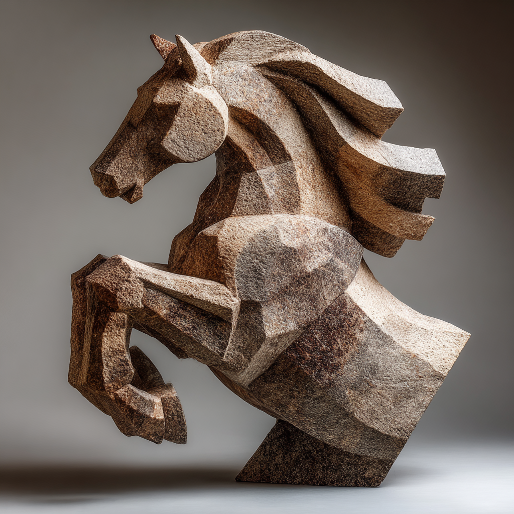 Michelangelo Inspired Granite Stallion Painting by numbers kit