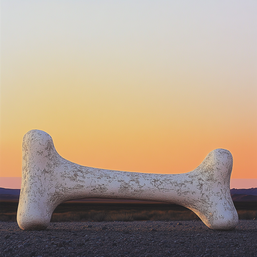 Georgia O’Keeffe Inspired Ivory Desert Bone Against Sky Number painting