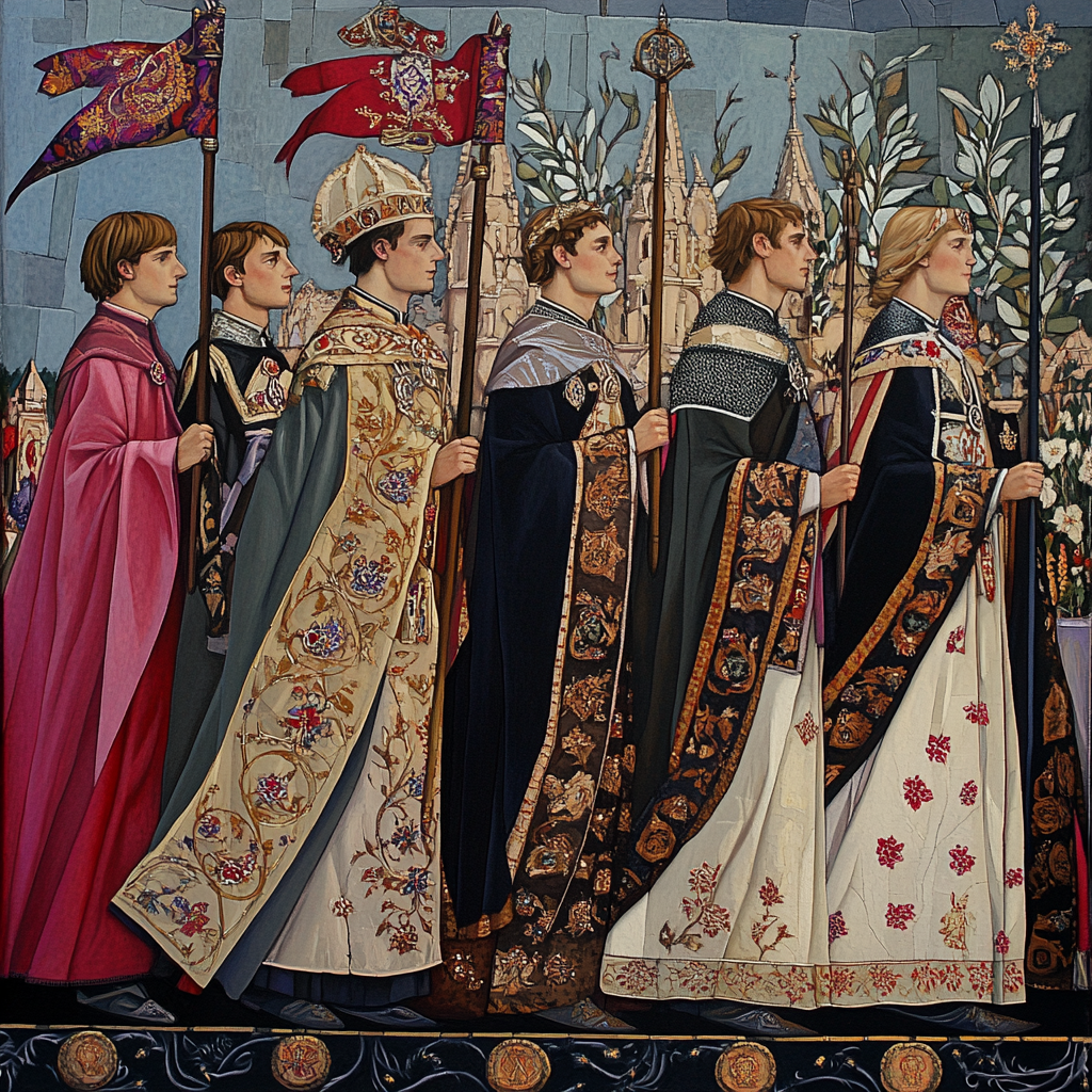 Edward Burne-Jones Inspired Mythic Procession DIY paint by numbers