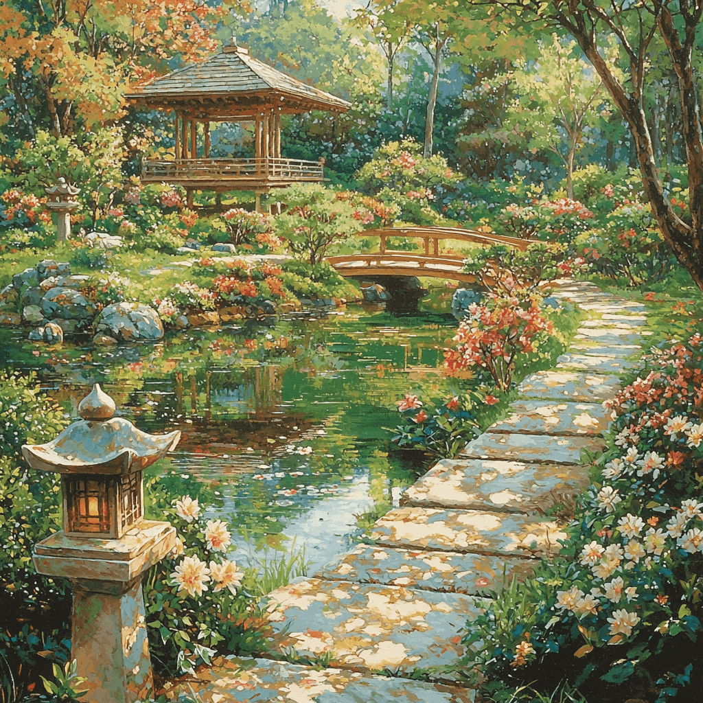 Meiji Jingu Gyoen Paint By Color