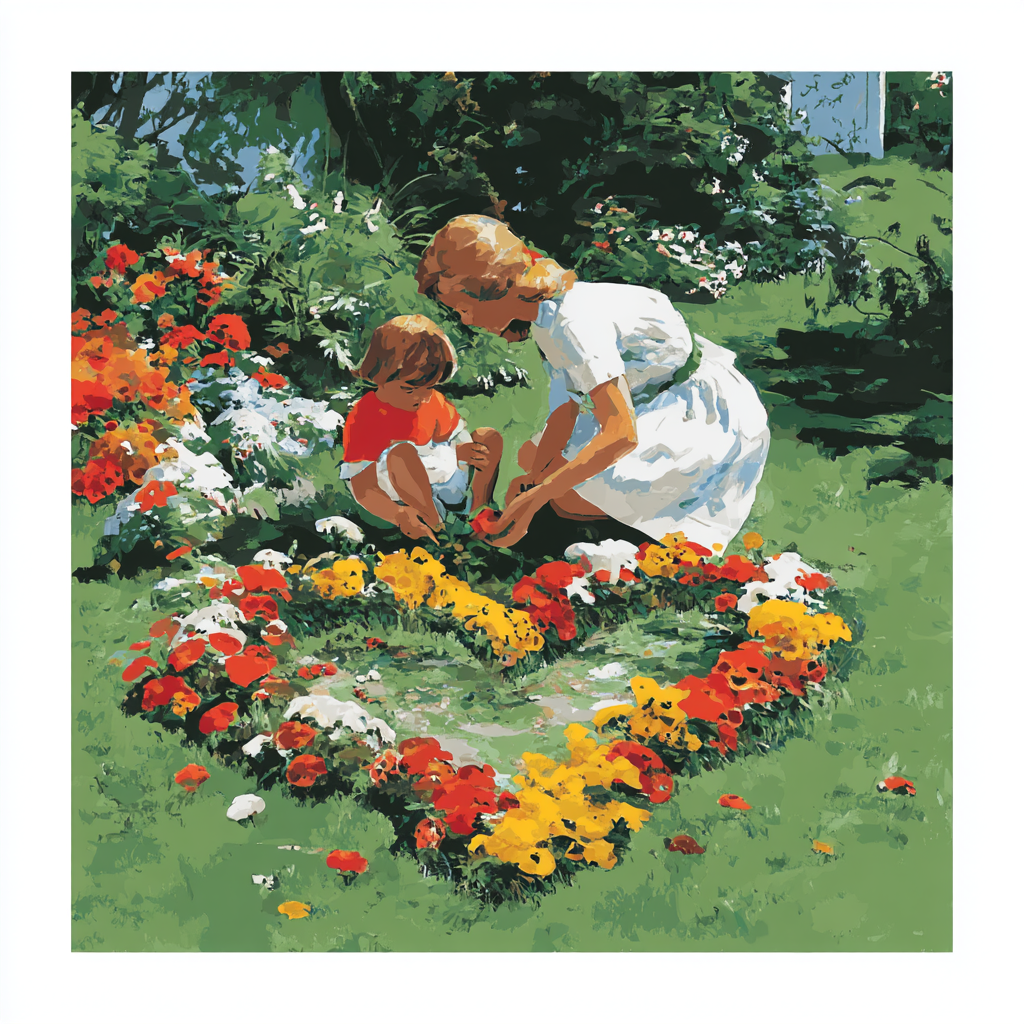 Hearts In The Garden Painting By Numbers Kit