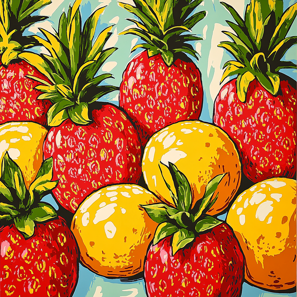 Andy Warhol Inspired Iconic Fruits painting number kit