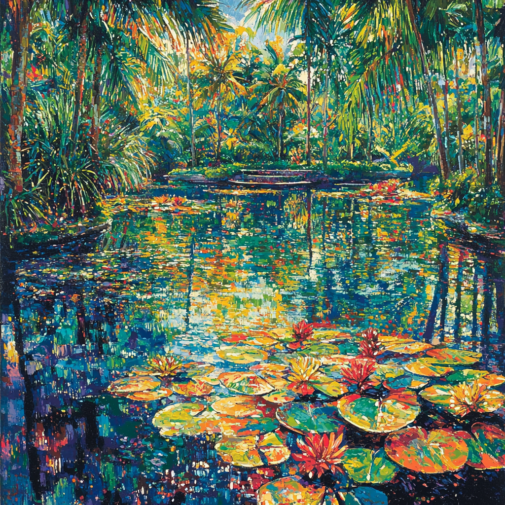 Georges Seurat Inspired Hidden Oasis DIY Paint By Numbers