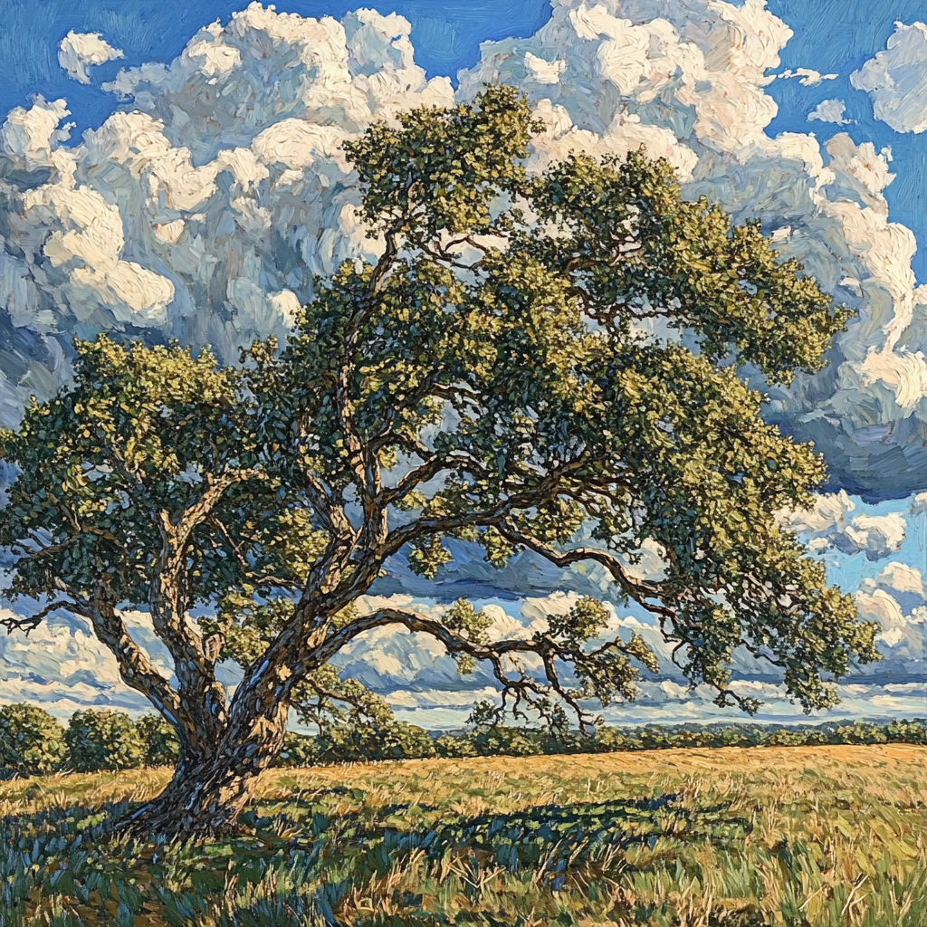 John Constable Inspired Windblown Trees paint by color