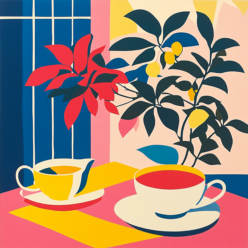 Henri Matisse Inspired Colorful Tea Party Paint by numbers kits