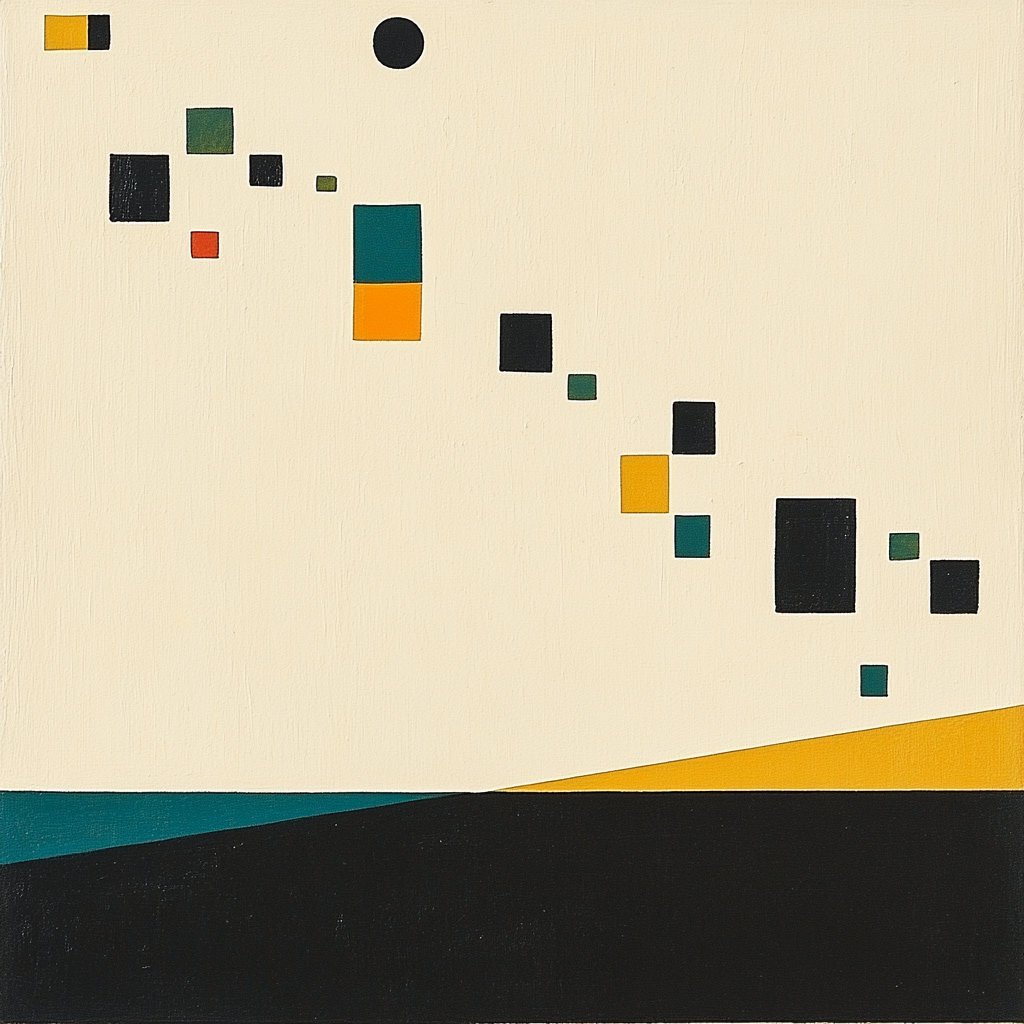 Kazimir Malevich Inspired Minimal Horizon Painting by numbers kit