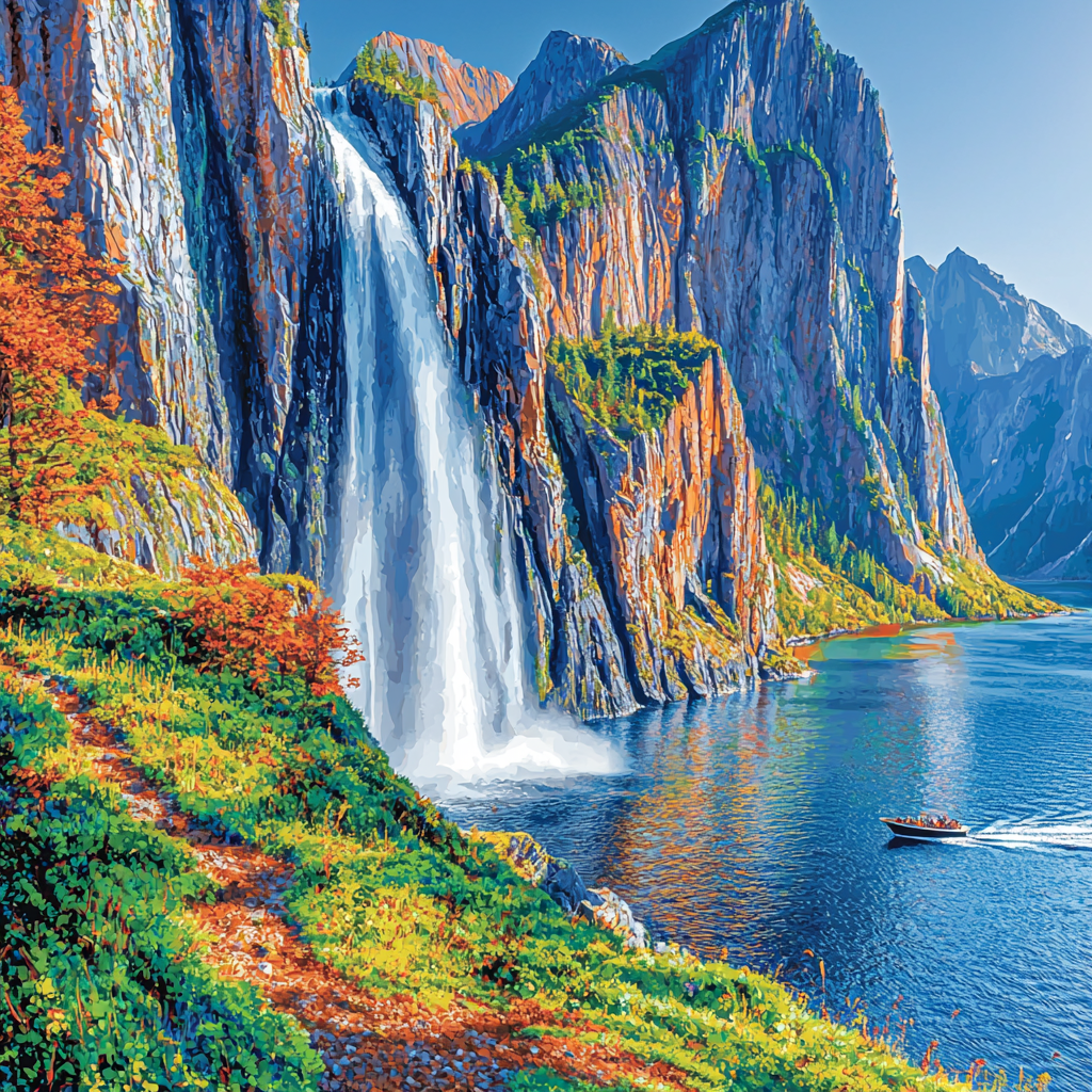 Norwegian Fjords Cruise DIY Paint By Numbers