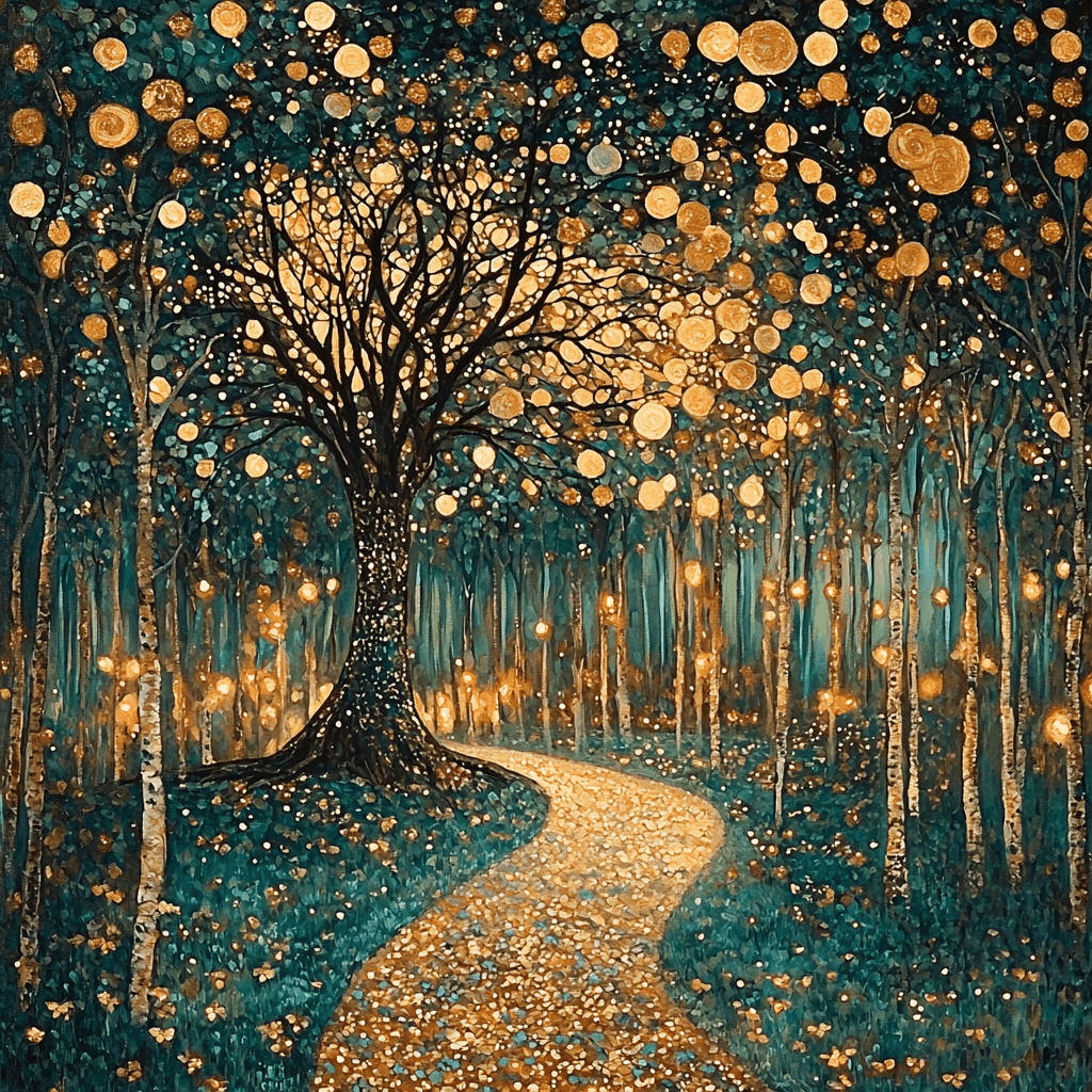 Gustav Klimt Inspired Ethereal Woodland Paint By Number