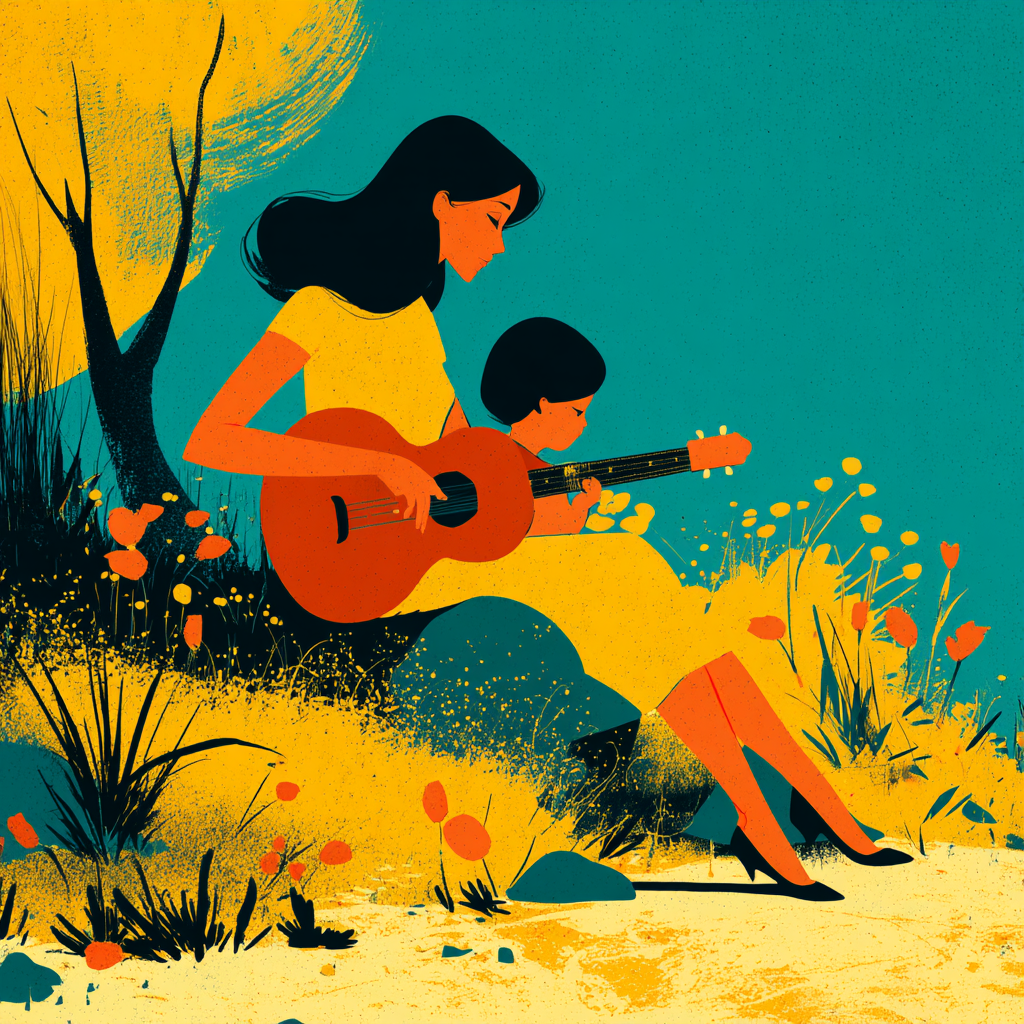 Mother's Melody In The Meadow Numbered Painting Kits